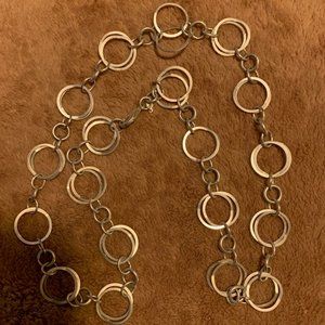 Retired Premier Designs #2360 - EUGENIA - Matte Silver-Plated 30" Necklace, NIB